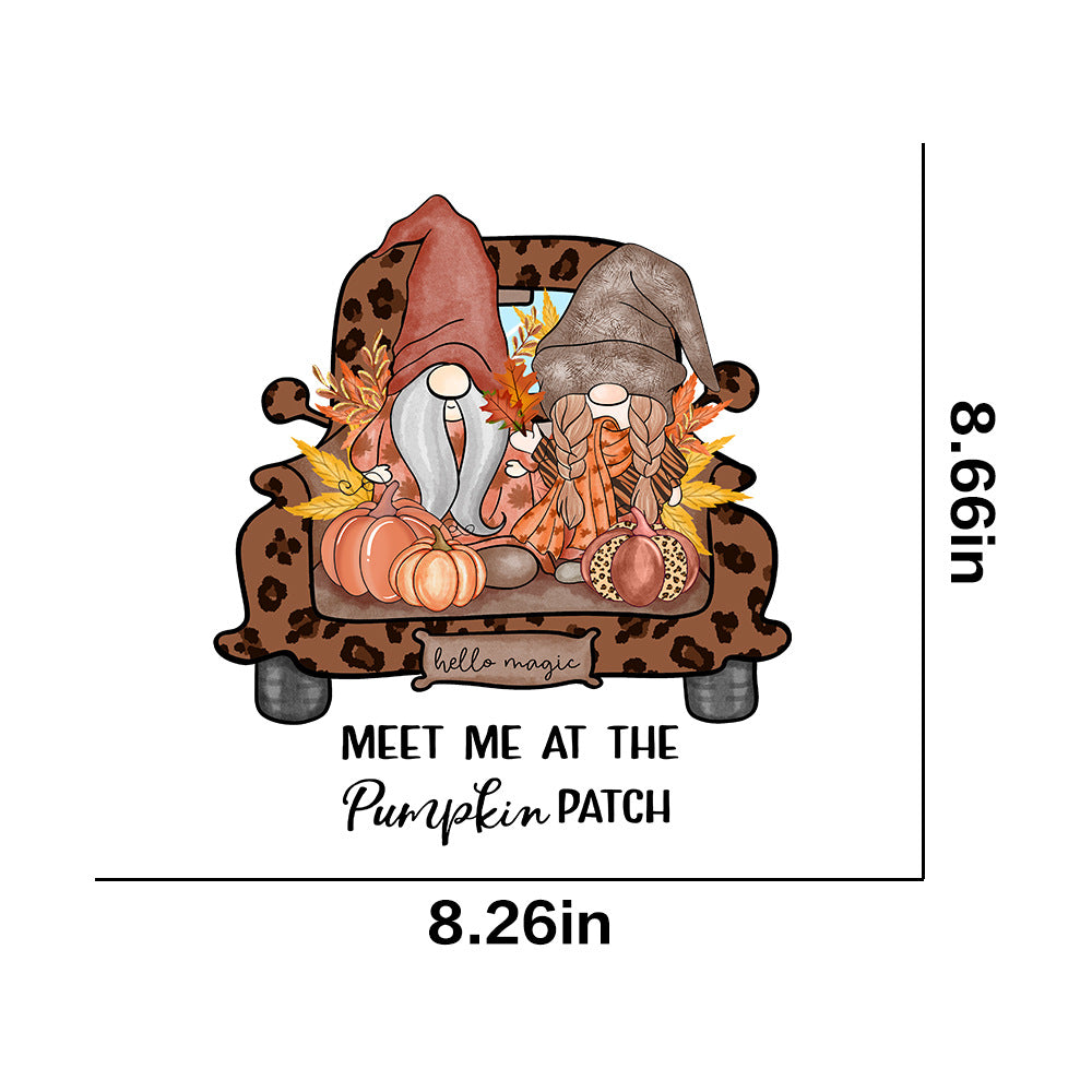 Wholesale 10pcs/pack Golden Autumn Pumpkin T-shirt Thermal Transfer Hot Stamping